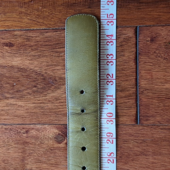 VINTAGE UNISEX "PARIS" DECORATIVE LEATHER BELT SIZE 30 - Picture 2 of 9